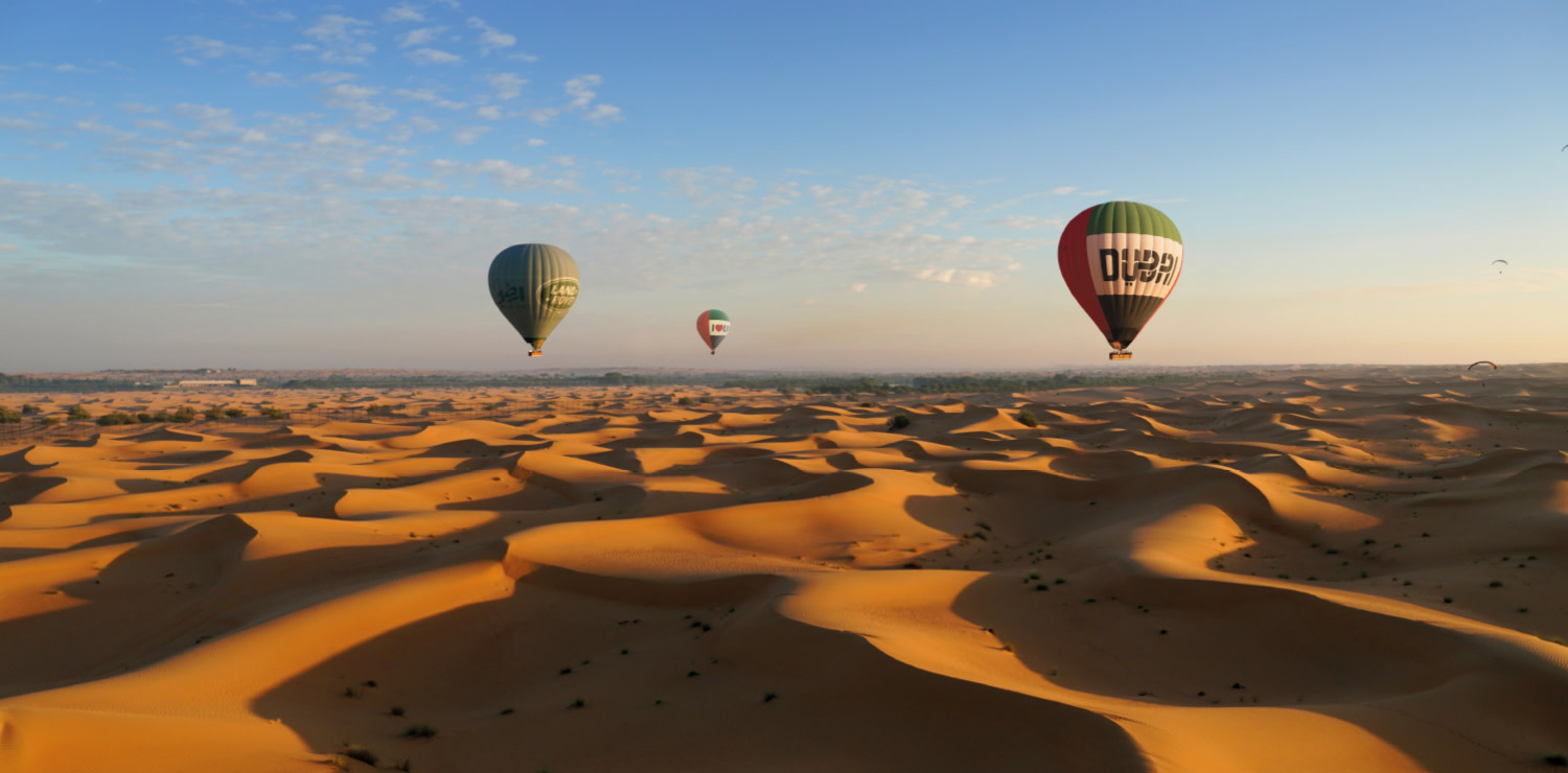 Watch the desert come alive beneath you on a magical hot air balloon flight.